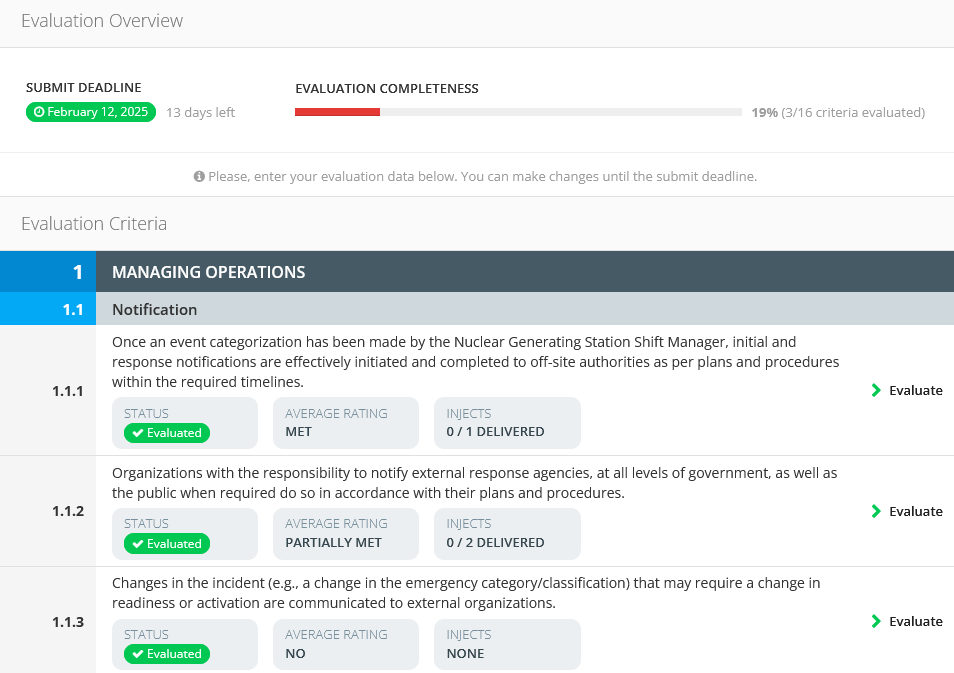 Evaluation Dashboard